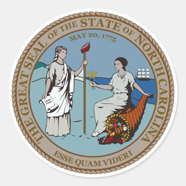 Adesivo North Carolina State Seal (Frente)