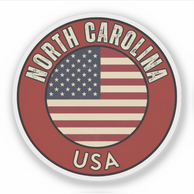 Adesivo North Carolina United States of America (Frente)