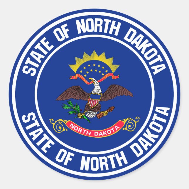 Adesivo North Dakota Round Emblem (Frente)