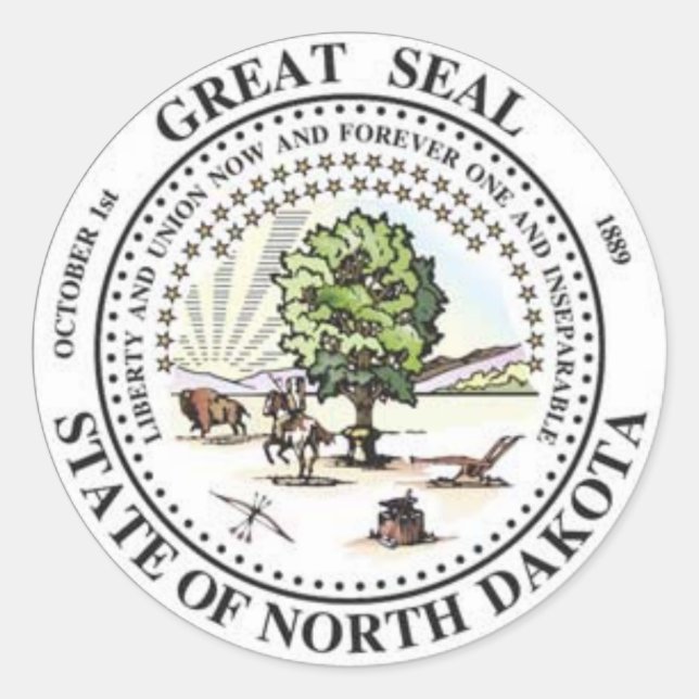 Adesivo North Dakota State Seal Stickers (Frente)