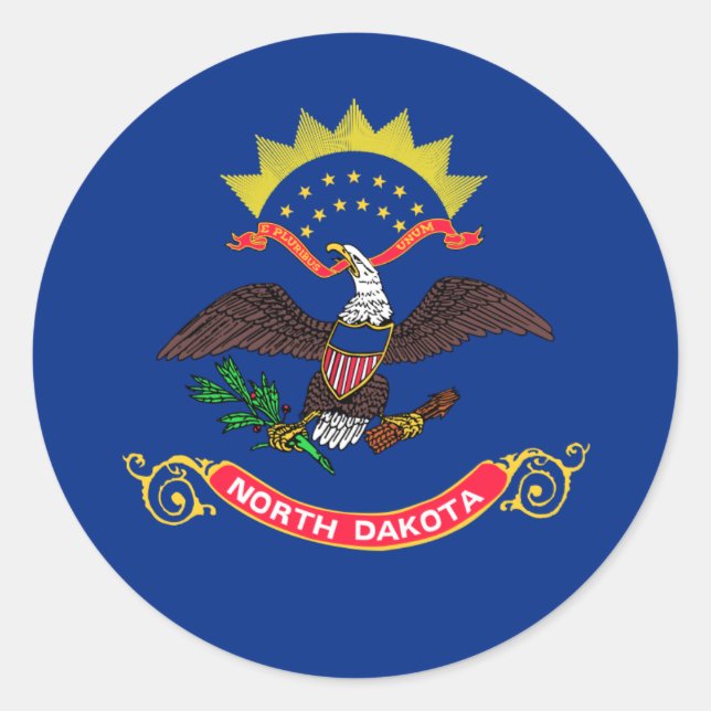 Adesivo North Dakotan Flag, Flag of North Dakota (Frente)