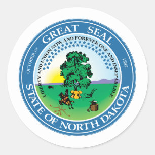 Adesivo North Dakotan Seal, Seal of North Dakota Sticker