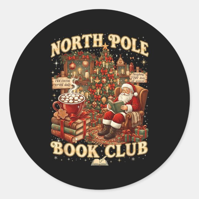Adesivo North Le Book Club Cozy Christmas Reading Gift  (Frente)