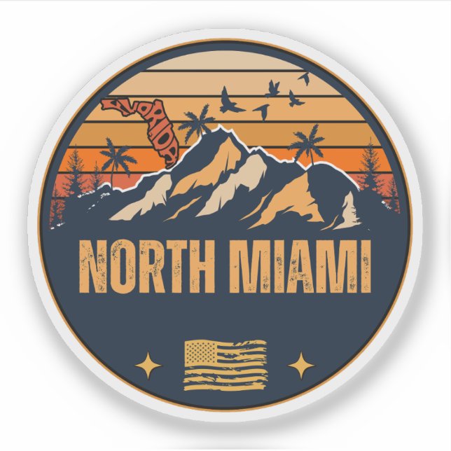 Adesivo North Miami, Florida (Frente)