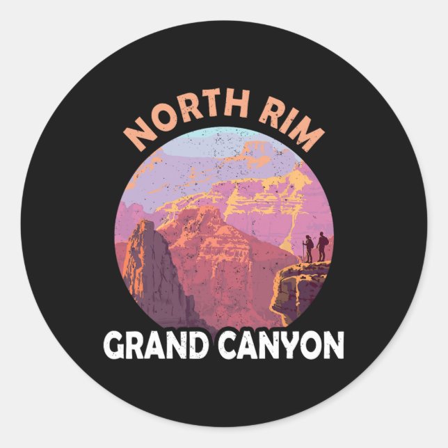 Adesivo North Rim Grand Canyon I Hiked The Grand Canyon Ou (Frente)