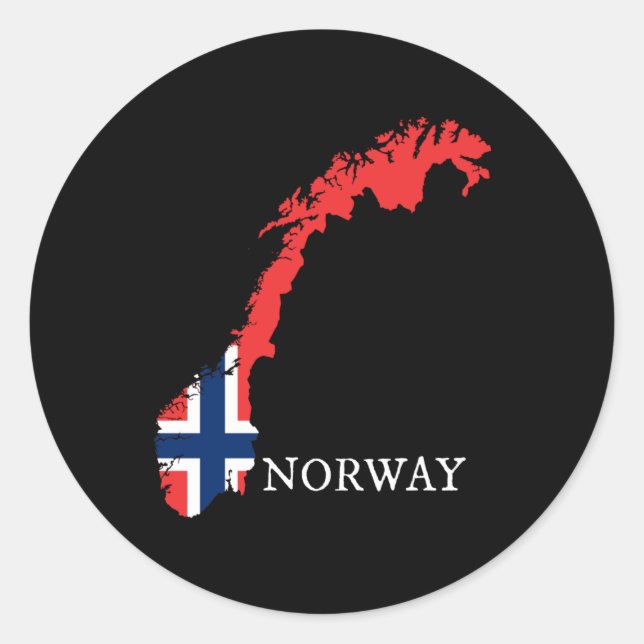 Adesivo Noruega - Bandeira da Noruega (Frente)