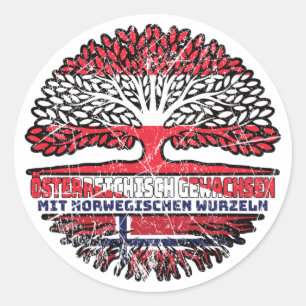 Adesivo Norueguês Österreichisch Österreich Baum