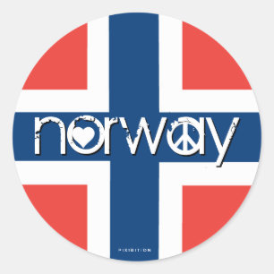 Adesivo Norway Love Peace Sticker 1