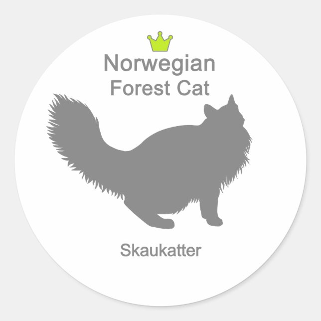 Adesivo Norwegian Forest Cat g5 (Frente)