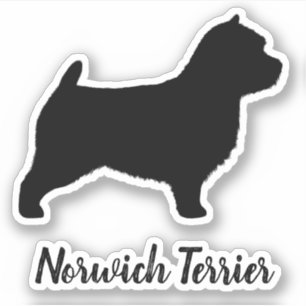 Adesivo Norwich Terrier Silhouette Dog Breyl Sticker