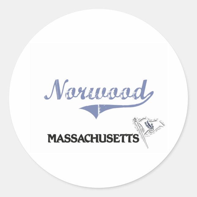Adesivo Norwood Massachusetts City Classic (Frente)