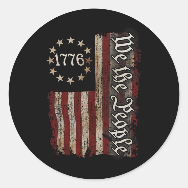 Adesivo Nós, A História Pessoas Americana 1776 Independênc (Frente)