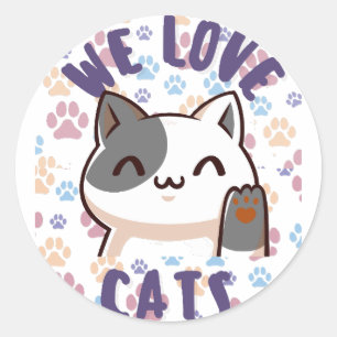 Adesivo nós amamos gatos