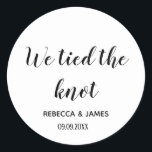 Adesivo Nós amarramos o nó Casamento<br><div class="desc">Nós amarramos os adesivos da Ronda de Núpcias de Noga</div>