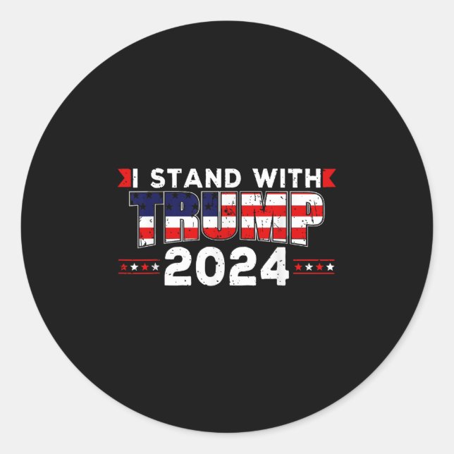 Adesivo Nós As Pessoas Estamos Com Donald Trump 2024 Ameri (Frente)