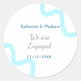 Adesivo Nós estamos engajados azul cinza aquarela espiral 