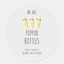 Adesivo Nós Estamos Esfregando Chá de fraldas De Garrafas