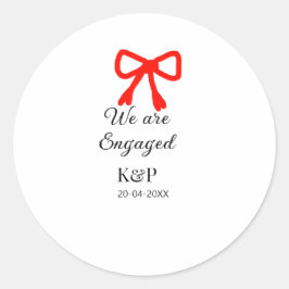 Adesivo Nós estamos noivos adicionar nome letra arco verme