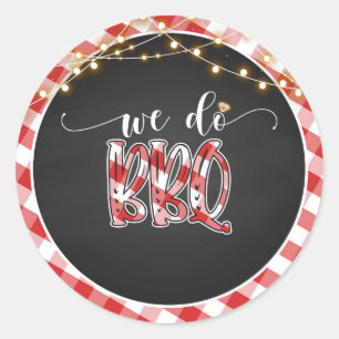 Adesivo Nós Fazemos CHURRASCO Round Sticker - Gingham