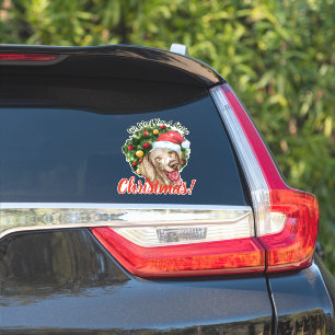 Adesivo Nós Ladramos a Você um Feliz Natal Divertido Weima