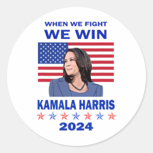 Adesivo Nós lutamos ganhamos - Kamala Harris 2024