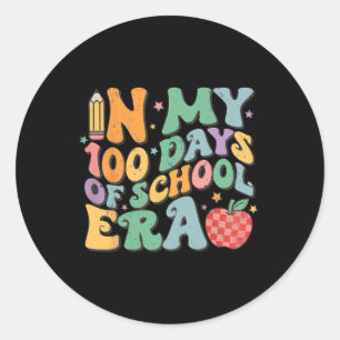 Adesivo Nos Meus 100 Dias Da Era Da Escola, Retro Disco 10