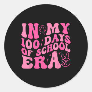 Adesivo Nos Meus 100 Dias Da Era Da Escola, Retro Disco 10