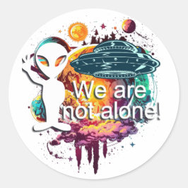 Adesivo Nós não estamos sozinhos na Alienígena espacial