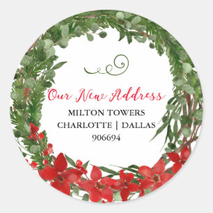 Adesivo Nós Nos Mudamos Rua de Natal Novo Endereço