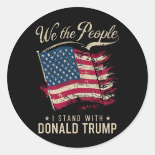Adesivo Nós, o Povo, Eu Apoio Donald Trump Vintage
