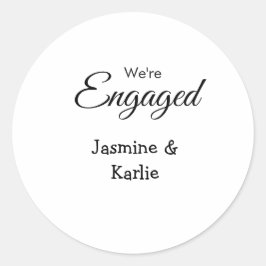 Adesivo Nós somos casal noivo nome romântico estiloso simp