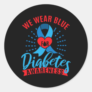 Adesivo Nós Usamos Azul Para Conscientização Sobre Diabete