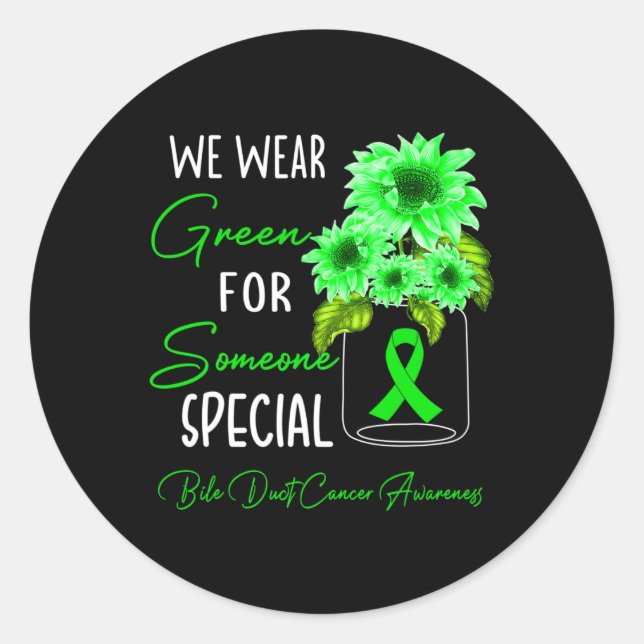 Adesivo Nós Vestimos a consciência do Cancer Bile Verde (Frente)