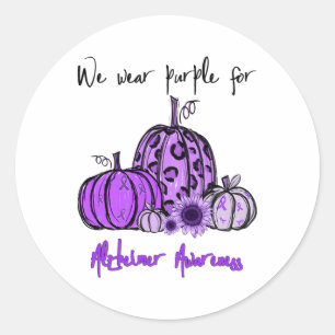 Adesivo Nós Vestimos Roxo Para O Pumpkin De Sensibilização