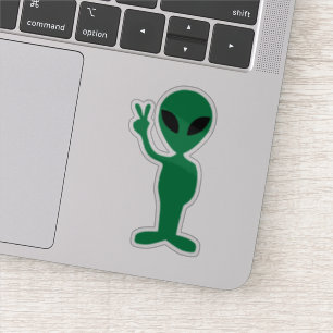 Adesivo Nós vimos na silhueta pequena da alienígena do