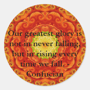 Adesivo Nossa grande glória não consiste nunca na queda,