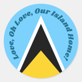 Adesivo Nossa Ilha Home | Bandeira de Lúcia rua com Frase