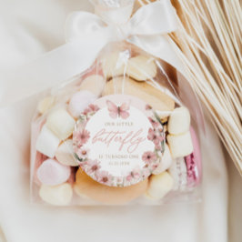 Adesivo Nossa Pequena Borboleta Rosa Meninas Rosa Aniversá