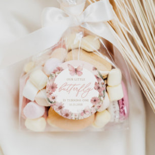 Adesivo Nossa Pequena Borboleta Rosa Meninas Rosa Aniversá