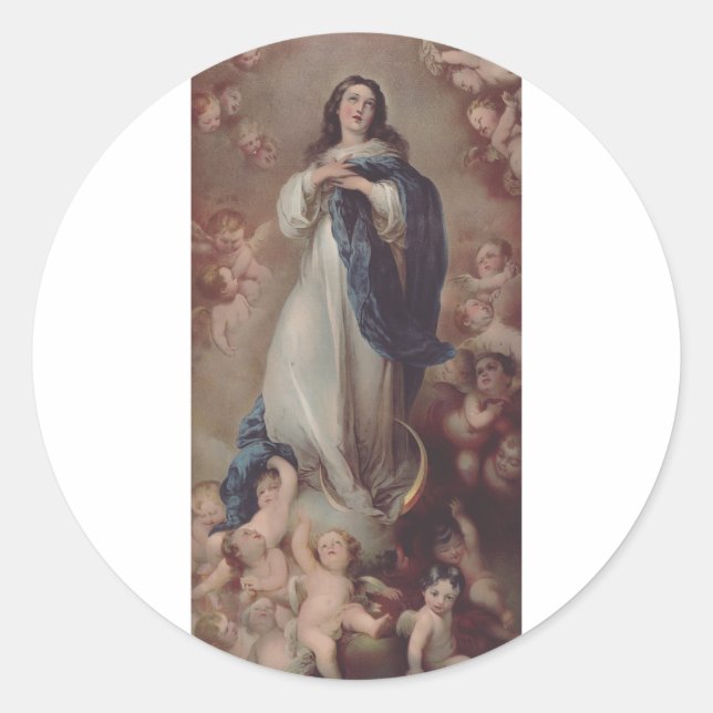Adesivo Nossa Senhora da Conceição Imaculada Arte (Frente)
