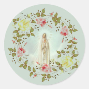 Adesivo Nossa Senhora de Fatima Rosa Primavera Floral Wrea