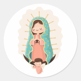 Adesivo Nossa Senhora de Guadalupe com anjo no estilo Kawa
