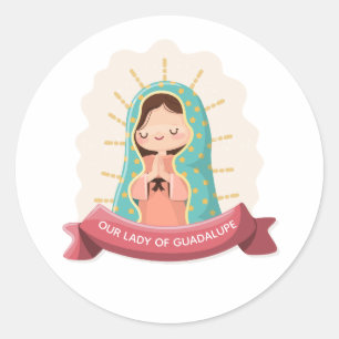 Adesivo Nossa Senhora de Guadalupe com fita no Estilo Kawa