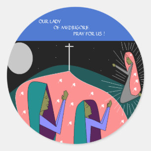 ADESIVO NOSSA SENHORA DE MEDJUGORJE REZA POR NÓS!
