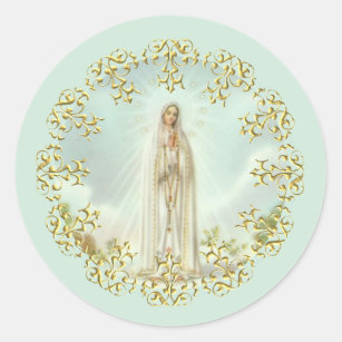 Adesivo Nossa senhora do laço do ouro de Fatima