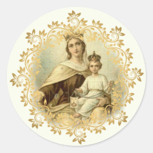 Adesivo Nossa Senhora do Monte Carmel Bebê Jesus Capular