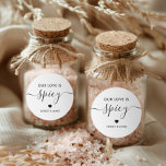 Adesivo Nosso amor é o favorito do casamento picante<br><div class="desc">Estas são as etiquetas de etiqueta adesiva perfeitas. Você pode personalizar o texto,  bem como alterar as cores.</div>