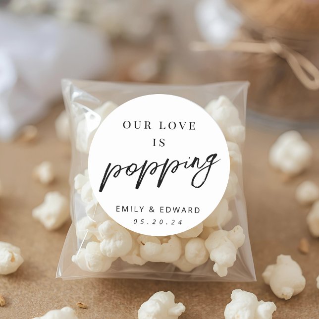 Adesivo Nosso Amor é Popcorn Wedding Favor (Criador carregado)