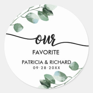 Adesivo Nosso Casamento de Verdor Favorito