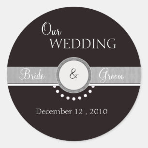 Adesivo Nosso Casamento - Legância Negra
